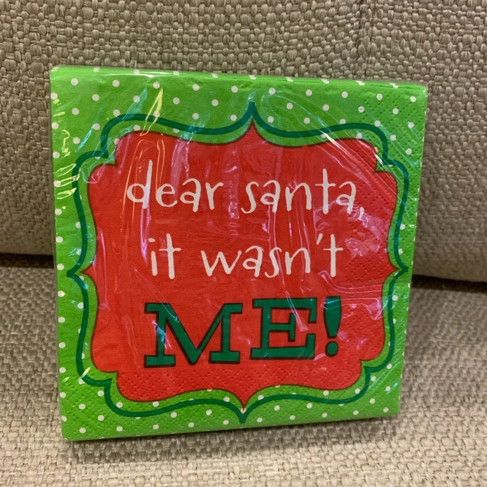 2 pkgs It wasn’t me Christmas Lunch Napkins